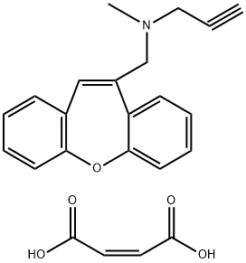 N-(Dibenz[b,f]oxepin-10-ylmethyl)-N-Methyl-N-(2-propynyl)aminemaleate Structure