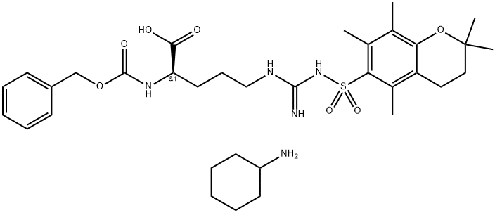Z-D-ARG(PMC)-OH CHA Struktur