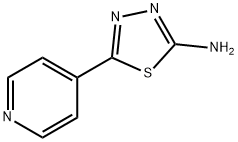 2-アミノ-5-(4-ピリジル)-1,3,4-チアジアゾール 化学構造式