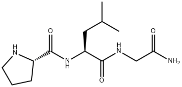 N-[[(2S)-ピロリジン-2-イル]カルボニル]-L-Leu-Gly-NH2 化学構造式