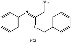 (1-苄基-1H-苯并咪唑-2-基)甲胺双盐酸盐, 20028-34-6, 结构式