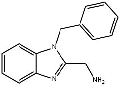(1-苄基-1H-苯并咪唑-2-基)甲胺, 20028-36-8, 结构式