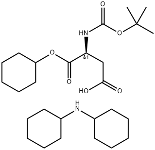 二环己胺(S)-3-((叔丁氧基羰基)氨基)-4-(环己氧基)-4-氧代丁酸酯, 200283-00-7, 结构式