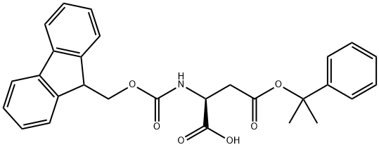 N-(9-芴甲氧羰基)-天冬氨酸 4-(2-苯基异丙基)酯 结构式