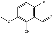 6-ブロモ-2-ヒドロキシ-3-メトキシベンズアルデヒド 化学構造式