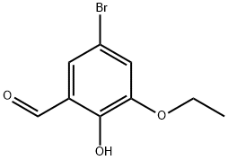 5-ブロモ-3-エトキシ-2-ヒドロキシベンズアルデヒド 化学構造式