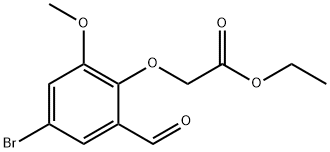 (4-BROMO-2-FORMYL-6-METHOXY-PHENOXY)-ACETIC ACID ETHYL ESTER 化学構造式