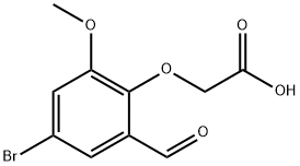 2-(4-溴-2-甲酰基-6-甲氧基苯氧基)乙酸 结构式
