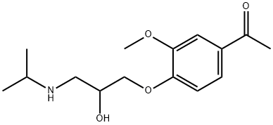 4'-[2-Hydroxy-3-(isopropylamino)propoxy]-3'-methoxyacetophenone 结构式
