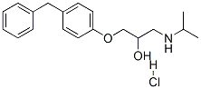 1-(4-benzylphenoxy)-3-(propan-2-ylamino)propan-2-ol hydrochloride 结构式