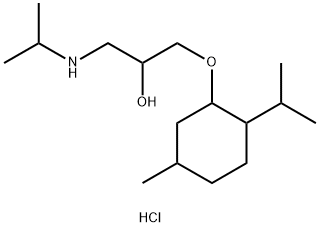 1-(Isopropylamino)-3-(p-menth-3-yloxy)-2-propanol hydrochloride 结构式