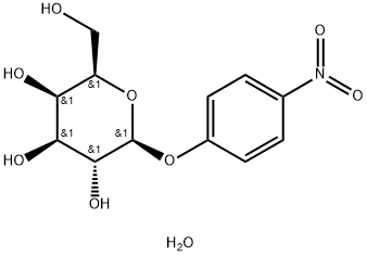 4-硝基苯-beta-D-半乳糖苷 结构式