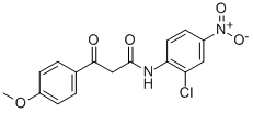 alpha-(4-甲氧基苯甲酰基)-2-氯-4-硝基乙酰苯胺, 20043-88-3, 结构式