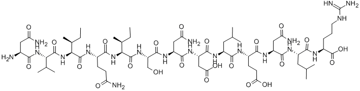 LEPTIN (93-105) (HUMAN)|ASN-VAL-ILE-GLN-ILE-SER-ASN-ASP-LEU-GLU-ASN-LEU-ARG