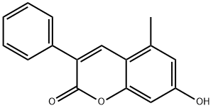 7-HYDROXY-4-METHYL-3-PHENYLCOUMARIN  97 Structure