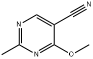 4-甲氧基-2-甲基嘧啶-5-甲腈 结构式