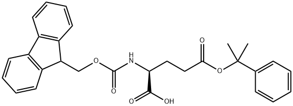 N-[(9H-芴-9-基甲氧基)羰基]-L-谷氨酸 5-(1-甲基-1-苯基乙基)酯, 200616-39-3, 结构式