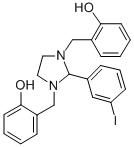 2,2'-[[2-(m-ヨードフェニル)イミダゾリジン-1,3-イレン]ジメチレン]ジフェノール 化学構造式