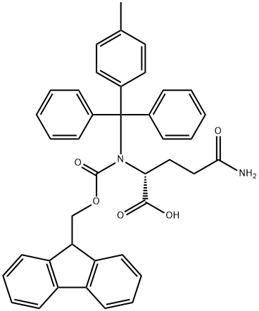 FMOC-D-GLN(MTT)-OH Struktur