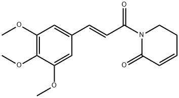1,2,5,6-テトラヒドロ-1-[3-(3,4,5-トリメトキシフェニル)-1-オキソ-2-プロペニル]ピリジン-2-オン 化学構造式