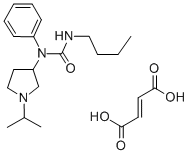 Urea, 3-butyl-1-(1-isopropyl-3-pyrrolidinyl)-1-phenyl-, fumarate (1:1) 结构式