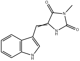 2,4-Imidazolidinedione,  5-(1H-indol-3-ylmethylene)-3-methyl- Structure
