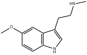 N-甲基-5-甲氧基-1H-吲哚-3 - 乙胺 结构式
