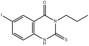 6-iodo-3-propyl-2-thioxo-2,3-dihydroquinazolin-4(1H)-one Struktur