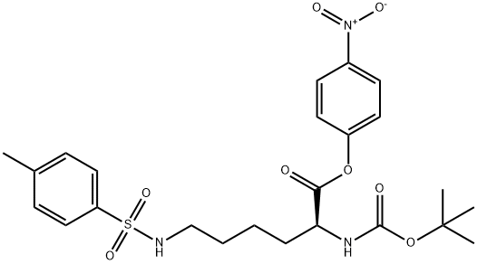 4-硝基苯基N2-(叔丁氧基羰基)-N6-甲苯磺酰基-L-赖氨酸, 200943-66-4, 结构式