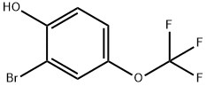 2-ブロモ-4-(トリフルオロメトキシ)フェノール 化学構造式