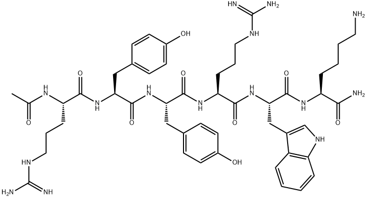AC-ARG-TYR-TYR-ARG-TRP-LYS-NH2, 200959-47-3, 结构式
