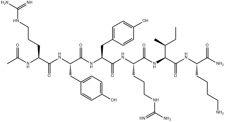 Ac-Arg-Tyr-Tyr-Arg-Ile-Lys-NH2 化学構造式