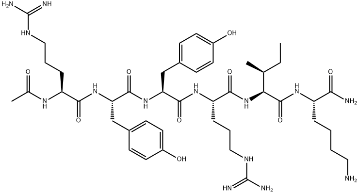 AC-ARG-TYR-TYR-ARG-ILE-LYS-NH2 Structure