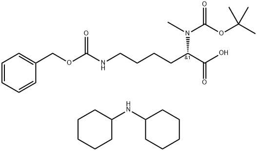 NA-BOC-NA-METHYL-NE-Z-L-LYSINE DICYCLOHEXYLAMMONIUM SALT 结构式