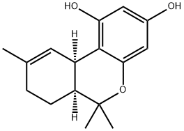 CIS-6A,7,8,10A-TETRAHYDRO-6,6,9-TRIMETHYL-6H-DIBENZO[B,D]PYRAN-1,3-DIOL Struktur