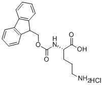 L(+)-FMOC-ORNITHINE HCL
 Struktur