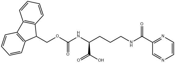 FMOC-ORN(PYRAZINYLCARBONYL)-OH Struktur