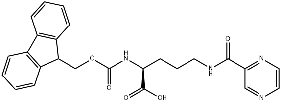 FMOC-ORN(PYRAZINYLCARBONYL)-OH Structure