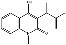 3-(1,2-Dimethyl-2-propenyl)-4-hydroxy-1-methylquinolin-2(1H)-one 结构式