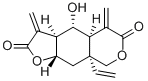 rel-[3aα*,4aα*,9aβ*,(-)]-デカヒドロ-8aα*-ビニル-4α*-ヒドロキシ-3,5-ビス(メチレン)-2H-フロ[3,2-g][2]ベンゾピラン-2,6-ジオン 化学構造式