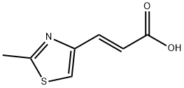 (E)-3-(2-甲基噻唑-4-基)丙烯酸, 201142-75-8, 结构式