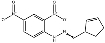 2-シクロペンテン-1-カルボアルデヒド(2,4-ジニトロフェニル)ヒドラゾン 化学構造式