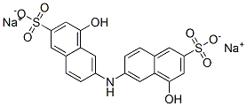 disodium 6,6'-iminobis[4-hydroxynaphthalene-2-sulphonate] 结构式
