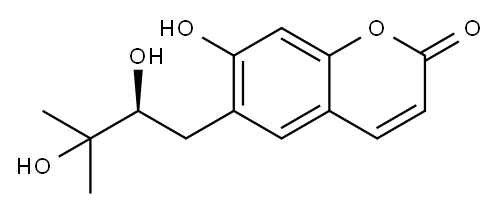 6-[(S)-2,3-Dihydroxy-3-methylbutyl]-7-hydroxycoumarin Structure