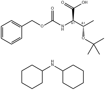 N-[苄氧羰基]-O-苄基-D-苏氨酸二环己基铵盐,201275-65-2,结构式