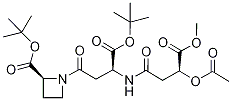 (2S,3S,3''S)-N-[3-(3-acetoxy-3-methoxycarbonylpropanamido)-3-tert-butoxycarbonylpropanoyl]azetidine-2-carboxylic Acid tert-butyl Ester 结构式