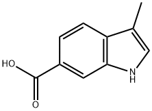 3-メチル-1H-インドール-6-カルボン酸 化学構造式