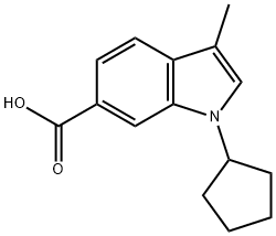 1-cyclopentyl-3-Methyl-1H-indole-6-carboxylic acid Structure