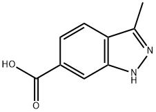 3-甲基-1H-吲唑-6-羧酸, 201286-96-6, 结构式