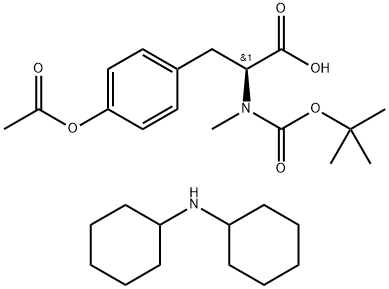 BOC-N-METHYL-O-ACETYL-L-TYROSINE DICYCLOHEXYLAMMONIUM SALT, 201294-70-4, 结构式